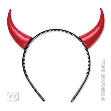 DIADEMA CUERNOS ROJOS                             