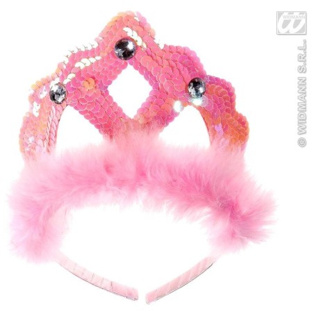 TIARA LENTEJUELAS   ROSA