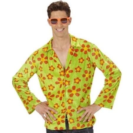 CAMISA FLORES HIPPIE TERCIOPELO    