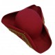 SOMBRERO TRICORNIO MEDIEVAL ROJO