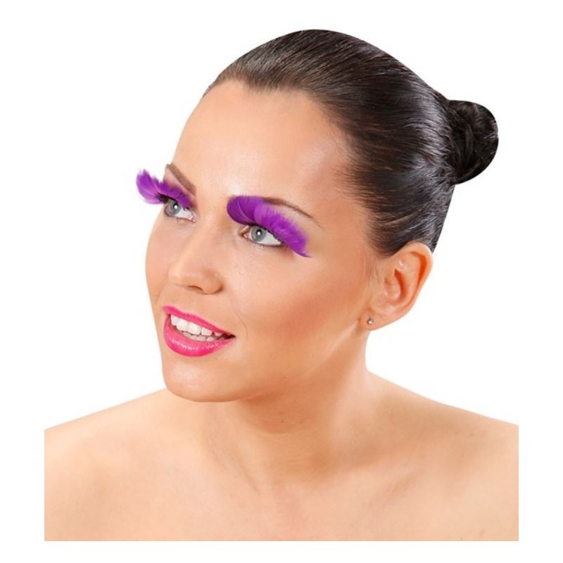 PESTAÑAS DE PLUMAS LARGAS COLOR                