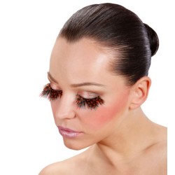 PESTAÑAS DE PLUMAS CON LUNARES 2