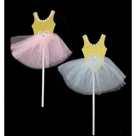 ADORNO PARA TARTAS VESTIDO BALLET