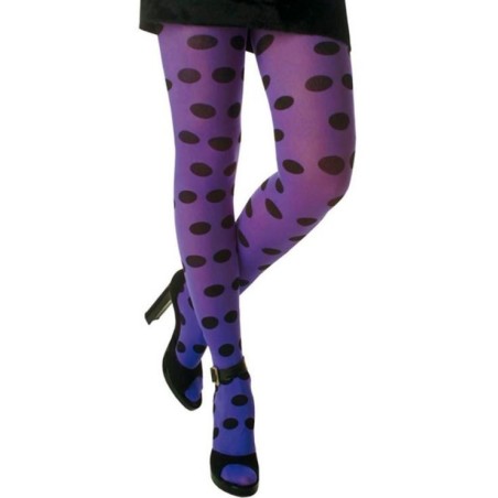 MEDIAS PANTY CON LUNARES FLUORESCENTES ADULTO