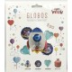 GLOBOS SET COHETE 5 PIEZAS