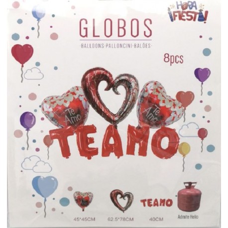 GLOBOS FOIL "TE AMO"