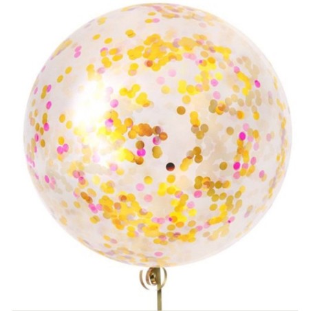 GLOBO JUMBO LÁTEX CON CONFETI