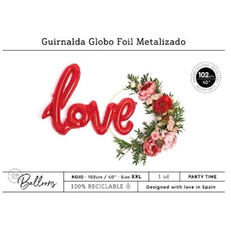 GLOBO POLIAMIDA PALABRA LOVE