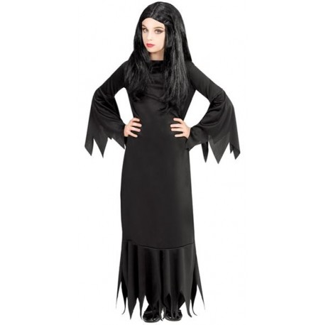 DISFRAZ DE MORTICIA INFANTIL