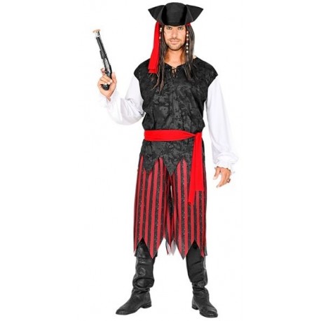 Halloween Hombre Adulto Pirata Capitán Jack Sparrow Peluca Sombrero Piratas  Del Caribe Accesorios A