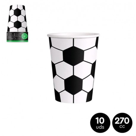 VASOS DE CARTÓN FÚTBOL