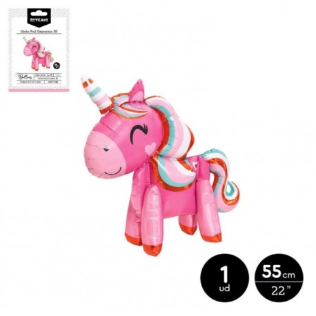 GLOBO FOIL UNICORNIO 3D