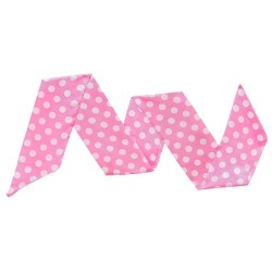 PAÑUELO FOULARD ROSA LUNARES BLANCO 2