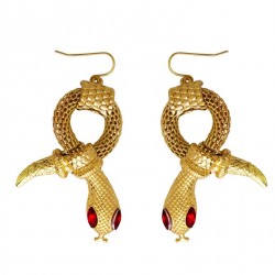 PENDIENTES SERPIENTE CON OJOS GEMA