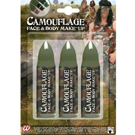 MAQUILLAJE CAMUFLAJE 3 COLORES