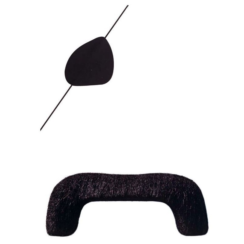 BIGOTE PIRATA CON PARCHE