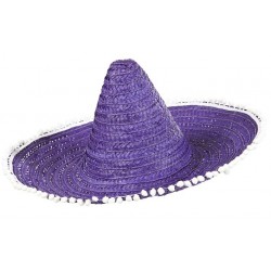 SOMBRERO MEJICANO PAJA CON BORLAS