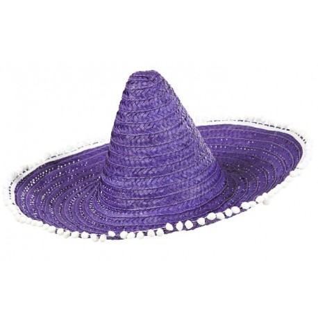 SOMBRERO MEJICANO PAJA CON BORLAS