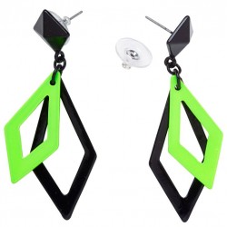 PENDIENTES DE ROMBOS FLUORESCENTES