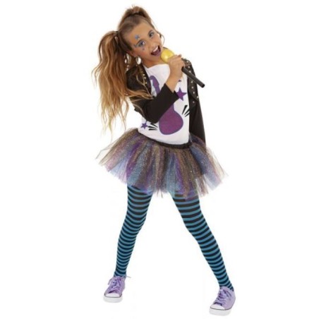 DISFRAZ DE ROCKERA POP INFANTIL 