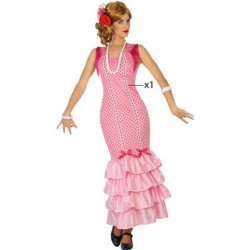 DISFRAZ FLAMENCA ROSA ADULTO