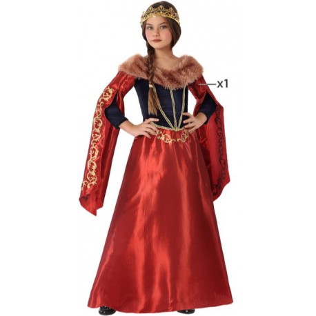 DISFRAZ DE REINA MEDIEVAL INFANTIL