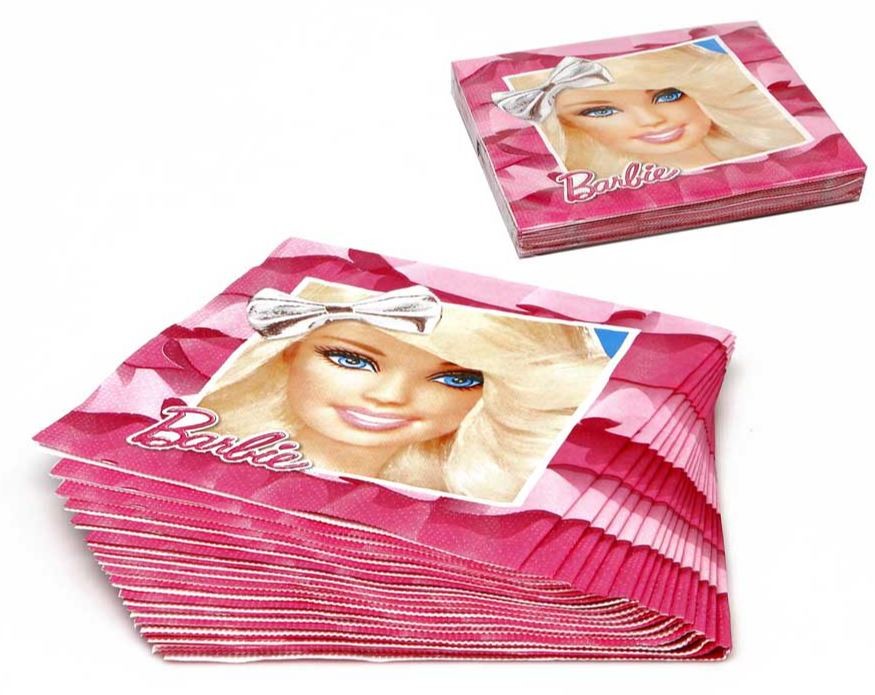 SERVILLETAS DE PAPEL BARBIE 33 X 33