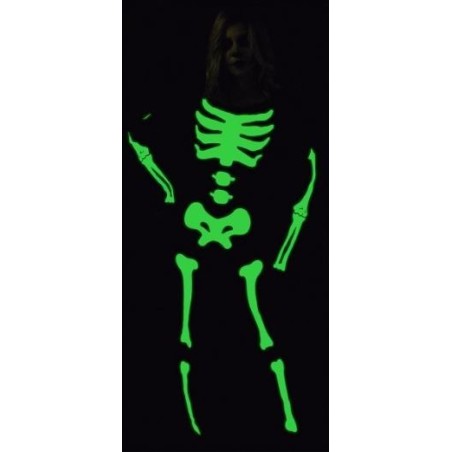 DISFRAZ DE ESQUELETO GLOW MUJER