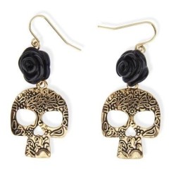 PENDIENTES DE CALAVERA DORADOS 2