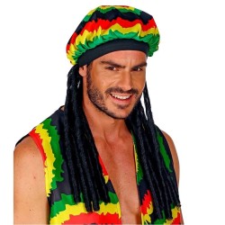 GORRO RASTAFARI CON RASTAS 2