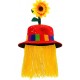 SOMBRERO DE PAYASO CON PELO Y GIRASOL