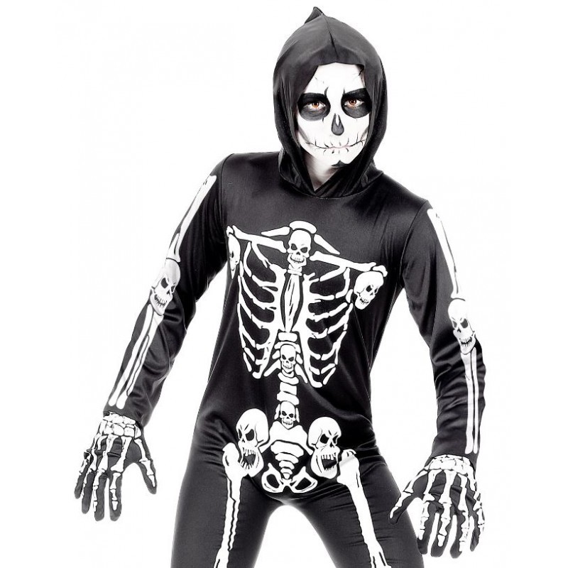 Disfraz de canguro de miedo de Halloween, guantes de esqueleto, elásticos,  para niños, de calavera de