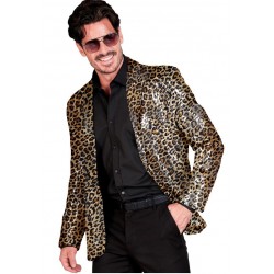 CHAQUETA DE LENTEJUELAS DE LEOPARDO HOMBRE