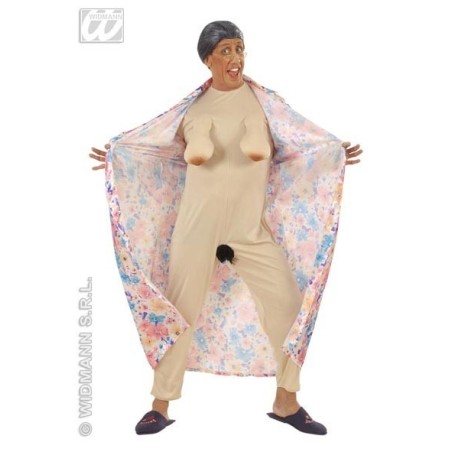 DISFRAZ DE ABUELA EXHIBICIONISTA ADULTO