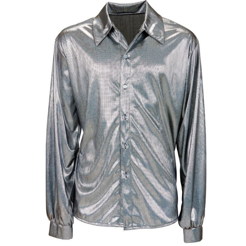 CAMISA DISCO AÑOS 70 HOLOGRÁFICA 