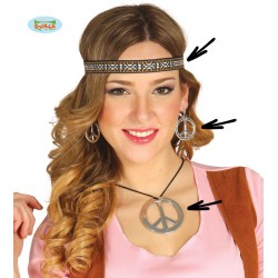 CONJUNTO HIPPIE COLLAR, PENDIENTES Y CINTA