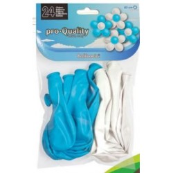GLOBOS AZULES Y BLANCOS