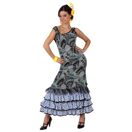 DISFRAZ DE FLAMENCA ESTAMPADO 