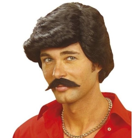 PELUCA HOMBRE PELO CORTO CON BIGOTE