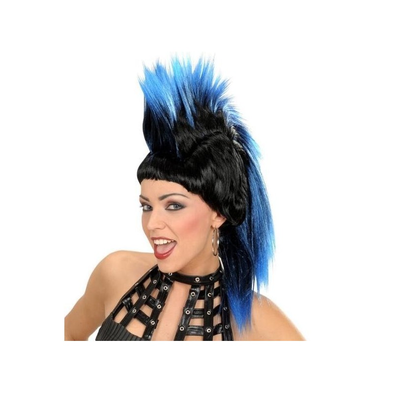 PELUCA ROCKERO CON CRESTA BICOLOR