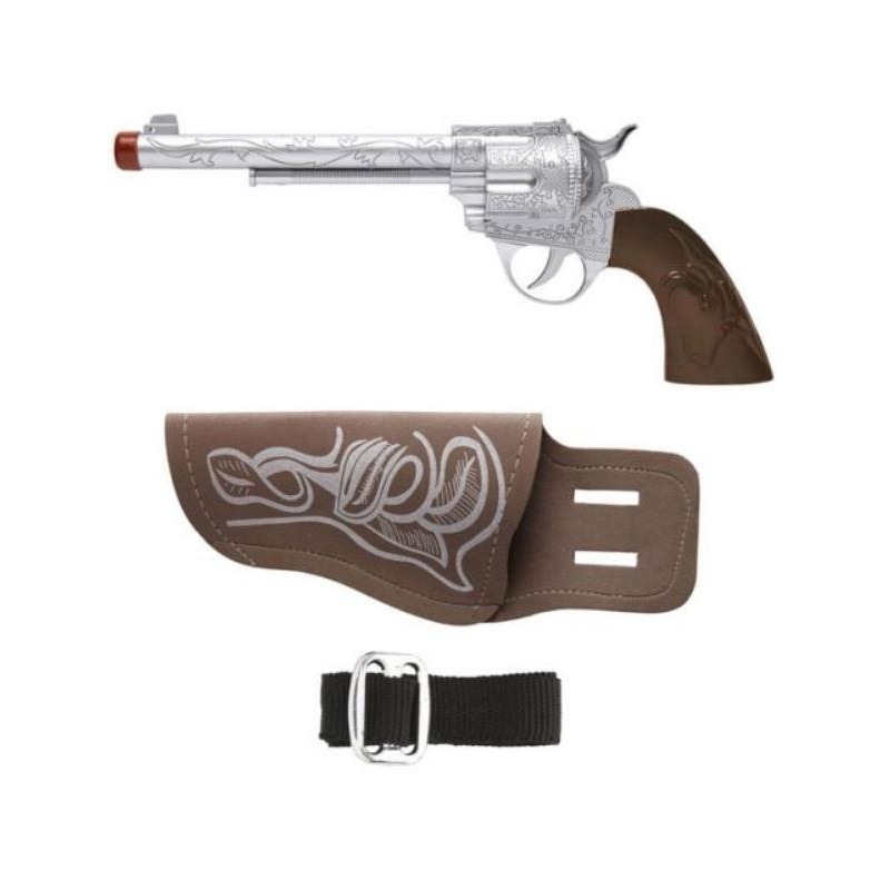 PISTOLA VAQUERO CON FUNDA Y CINTURÓN