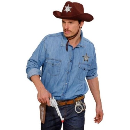 PISTOLA VAQUERO CON FUNDA Y CINTURÓN
