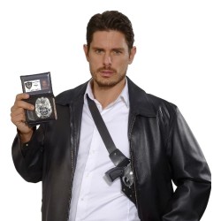 PLACA POLICÍA PLATEADA 2