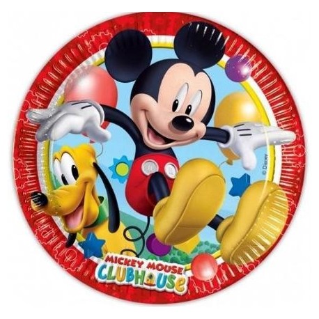 PLATOS MICKEY 20CM PARA CUMPLEAÑOS