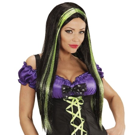 PELUCA LISA LARGA CON MECHAS