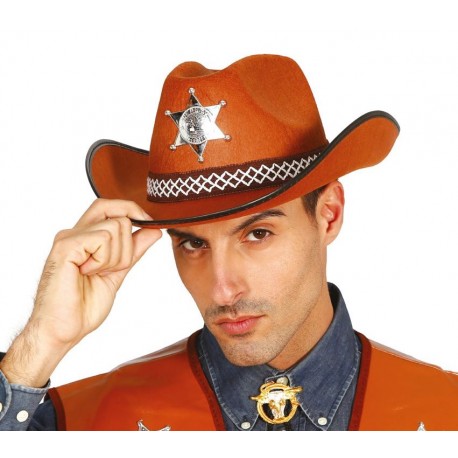 SOMBRERO SHERIFF FIELTRO ADULTO