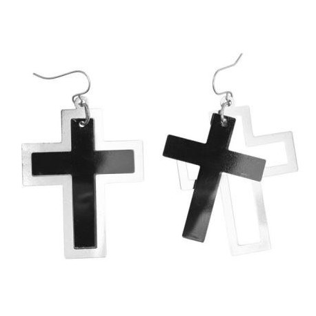 PENDIENTES CRUZ NEGRO