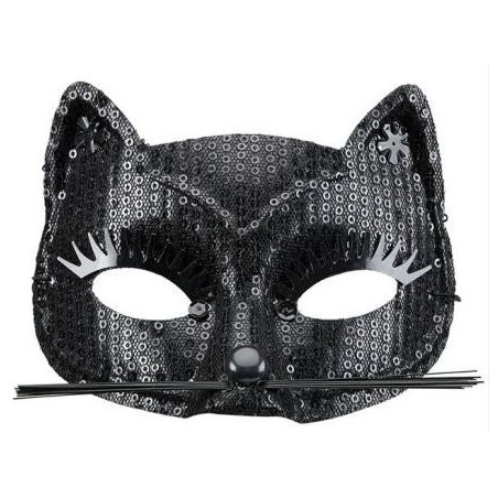 ANTIFAZ GATO CON LENTEJUELAS