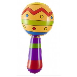 MARACA HINCHABLE CON CAMPANILLA