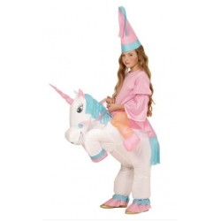 DISFRAZ DE UNICORNIO RIDE ON HINCHABLE INFANTIL